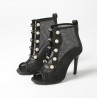 Sexy mesh high heels - lace-up - ankle lengthHigh heels