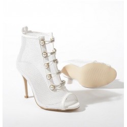 Sexy mesh high heels - lace-up - ankle lengthHigh heels