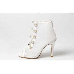 Sexy mesh high heels - lace-up - ankle lengthHigh heels