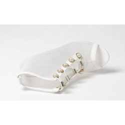 Sexy mesh high heels - lace-up - ankle lengthHigh heels
