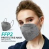 FFP2 - KN95 - protective face / mouth mask - 5-layer - reusable - grey - 10 - 100 piecesMouth masks