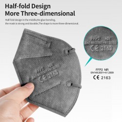 FFP2 - KN95 - protective face / mouth mask - 5-layer - reusable - grey - 10 - 100 piecesMouth masks