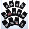 Knitted gloves - fingerless - rivets - diamonds - skullGloves