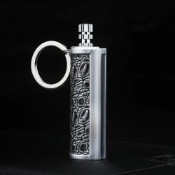 Vintage metal lighter - kerosene oil - with keyringLighters