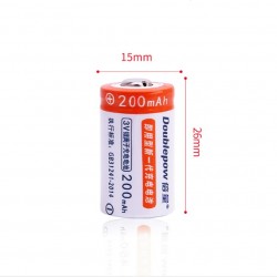 2 pieces Cr2 200mAh rechargeable battery - with Cr2/CR123A universal smart chargerBattery