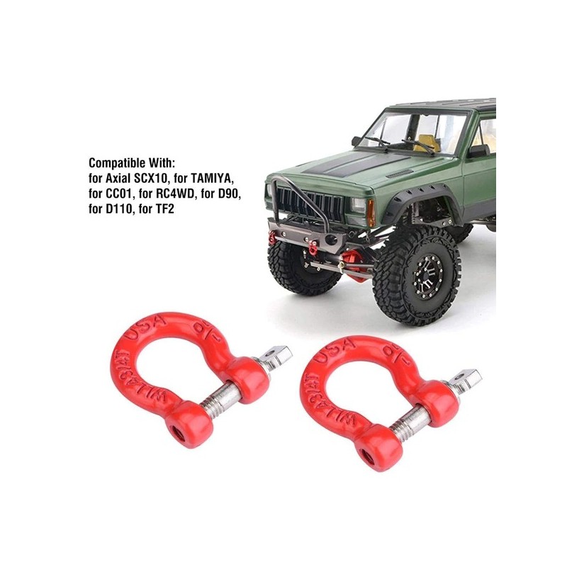 Front / rear bumper metal trailer hook - tow shackle - 8 piecesR/C car