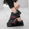 Fashionable sports sneakers - genuine leather - lightweight - with breathable meshShoes