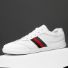 Fashionable sports sneakers - genuine leather - lightweight - with breathable meshShoes