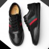 Fashionable sports sneakers - genuine leather - lightweight - with breathable meshShoes