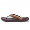 Leather sandals - beach flip flops - striped designSlippers