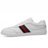 Fashionable sports sneakers - genuine leather - lightweight - with breathable meshShoes
