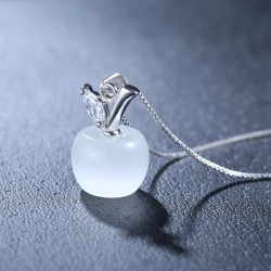 Apple shaped pendant - necklace - 925 sterling silverNecklaces