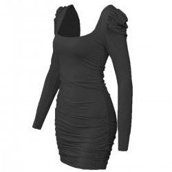 Sexy backless long sleeve mini dressDresses