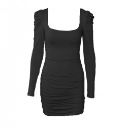 Sexy backless long sleeve mini dressDresses