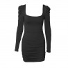 Sexy backless long sleeve mini dressDresses