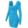Sexy backless long sleeve mini dressDresses