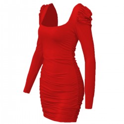 Sexy backless long sleeve mini dressDresses