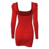 Sexy backless long sleeve mini dressDresses