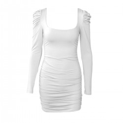 Sexy backless long sleeve mini dressDresses