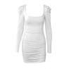 Sexy backless long sleeve mini dressDresses