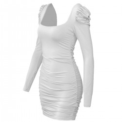 Sexy backless long sleeve mini dressDresses
