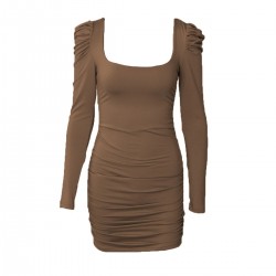 Sexy backless long sleeve mini dressDresses