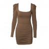 Sexy backless long sleeve mini dressDresses