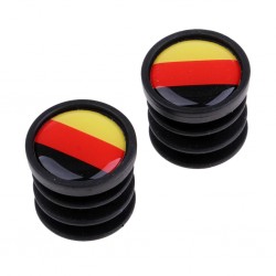 Bicycle handlebar ends - plugs - 22mm - national flagsRepair
