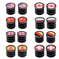 Bicycle handlebar ends - plugs - 22mm - national flagsRepair