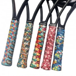 Tennis racket handle overgrips - with printBadminton