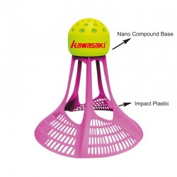 Kawasaki - badminton shuttlecock - plastic nylon ball - wind resistance - with a storage can - 3 - 9 piecesBadminton