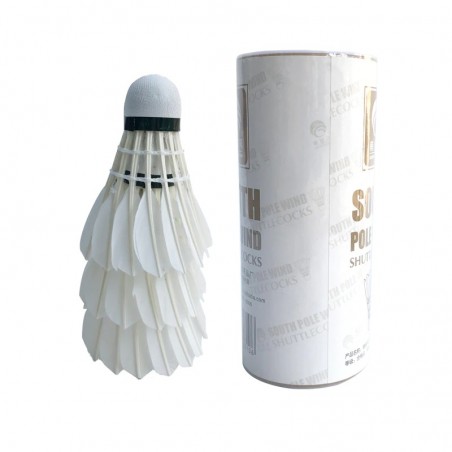 Badminton shuttlecock - white goose feather - 3 - 6 piecesBadminton