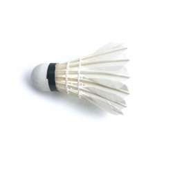 Badminton shuttlecocks - white / black goose feather - 6 - 12 piecesBadminton