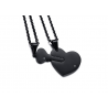 Heart & key - with crystals - necklace - unisex - for him & herNecklaces