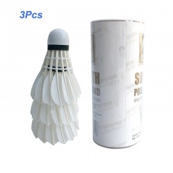 Badminton shuttlecock - white goose feather - 3 - 6 piecesBadminton