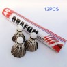 Badminton shuttlecocks - white / black goose feather - 6 - 12 piecesBadminton