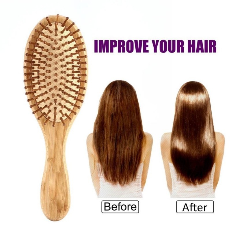 Wooden hair comb - anti-static - scalp massageBrushes