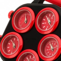 Fashionable sports watch - five time zone - large dial - silicone strapWatches