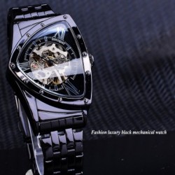 Automatic triangle watch - skeleton dial - waterproof - stainless steelWatches
