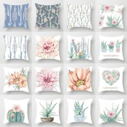 Cushion covers - single sided print - plant watercolor painting - 45 * 45cmCushion covers