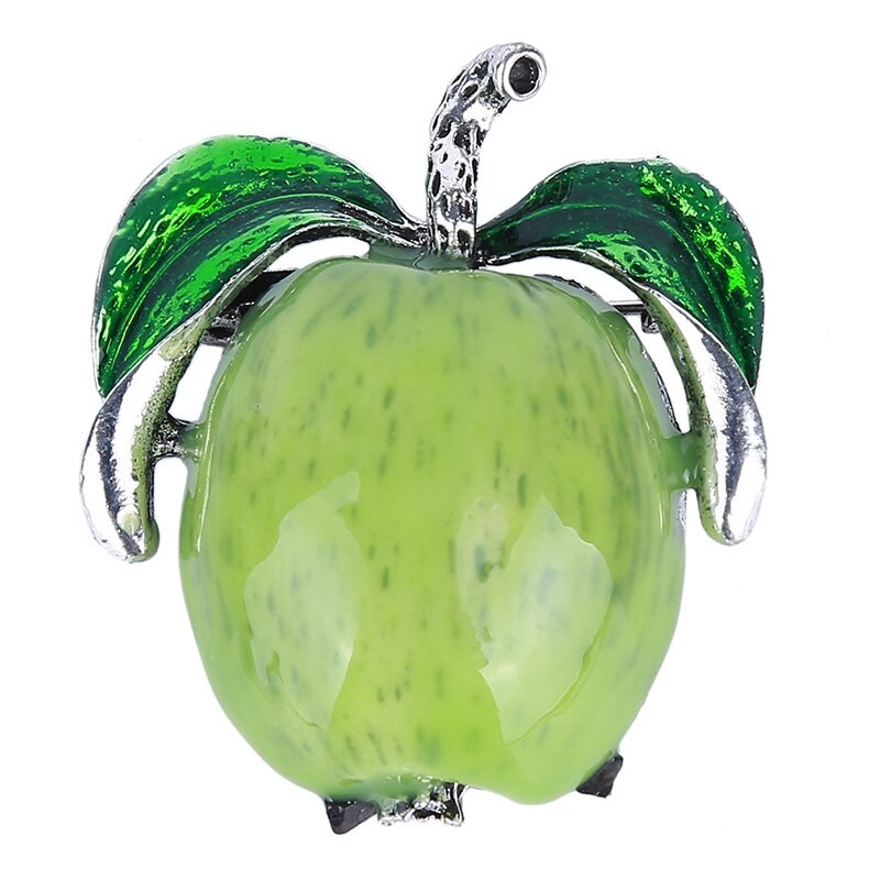 Red / green apple - elegant broochBrooches