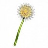 Green dandelion flower - broochBrooches
