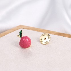 Pink apple brooch - pinBrooches