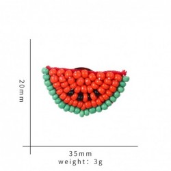 Beaded watermelon - acrylic broochBrooches