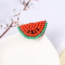 Beaded watermelon - acrylic broochBrooches