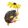 Hedgehog with a flower - broochBrooches