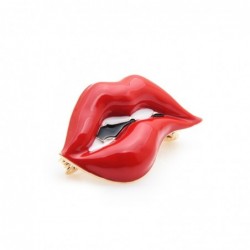 Red lips - enamel broochBrooches