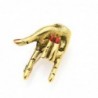 Hand with "Love" gesture - red nails - punk broochBrooches