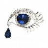 Crystal eye with a crystal waterdrop - broochBrooches