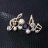 Crystal musical notes - elegant broochBrooches